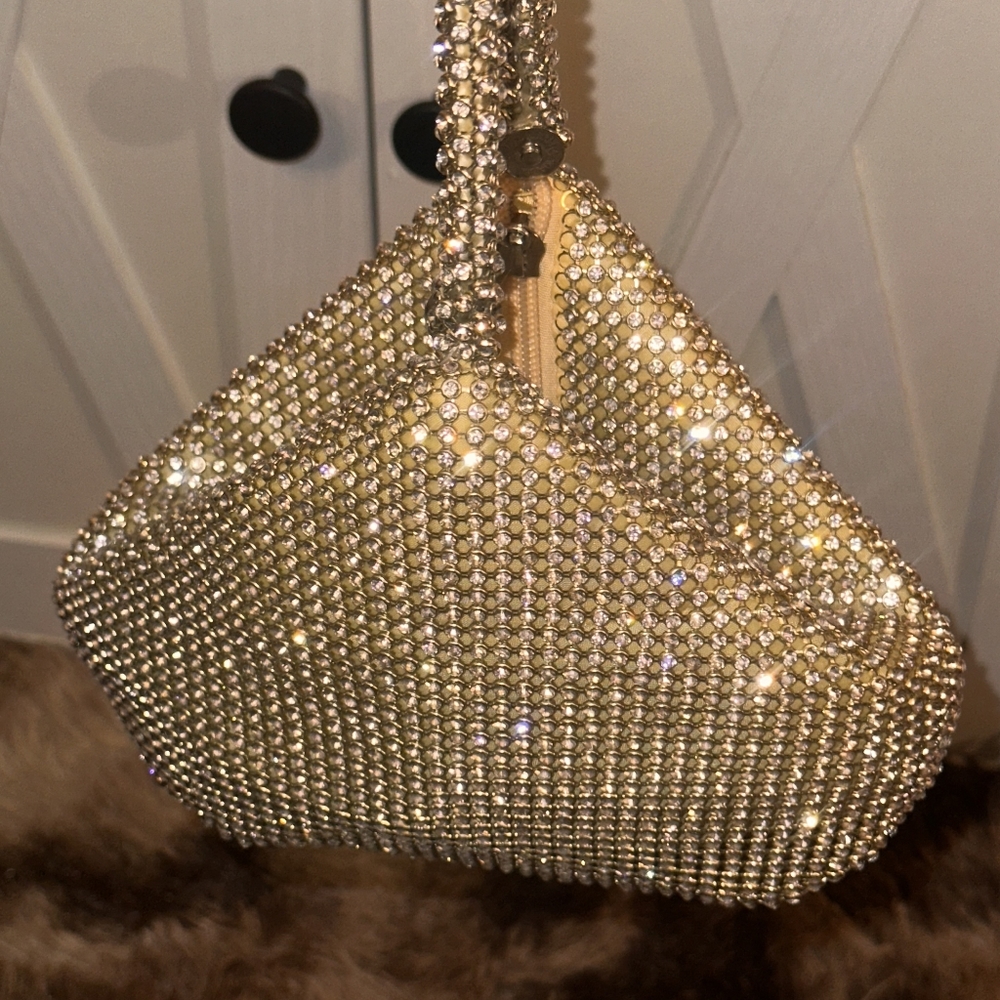Stunning Meshki Gold Shimmer Mini Purse